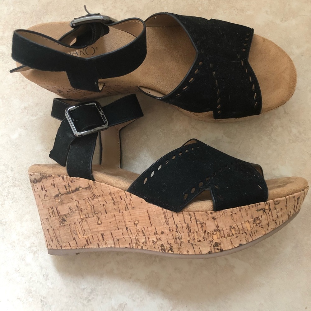Size 6 cork wedge sandals